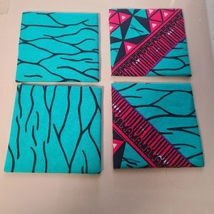 African print Coaster Set of 4  Piece | Table Decor